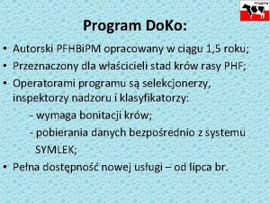 Program Do Ko Autorski PFHBi PM opracowany w