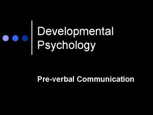 Developmental Psychology Preverbal Communication Overview Introduction Definitions Listening
