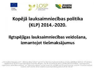 Eiropas Savienba Kopj lauksaimniecbas politika KLP 2014 2020