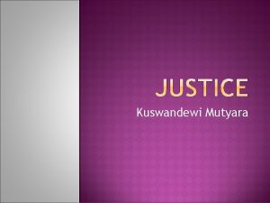Kuswandewi Mutyara Distributive justice in an attempt to