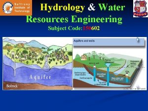 Hydrology Water Resources Engineering Subject Code 150602 Ground