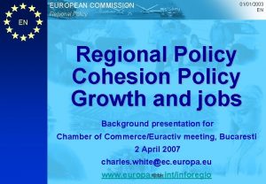 01012003 EN EUROPEAN COMMISSION Regional Policy EN Regional