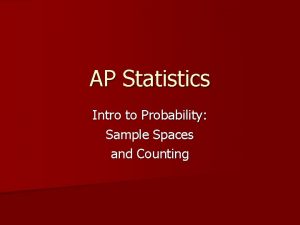 AP Statistics Intro to Probability Sample Spaces and