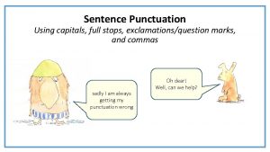 Sentence Punctuation Using capitals full stops exclamationsquestion marks