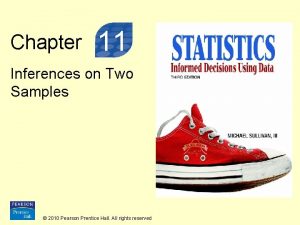 Chapter 11 Inferences on Two Samples 2010 Pearson