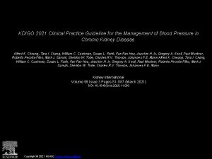 KDIGO 2021 Clinical Practice Guideline for the Management