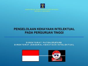 KEMENTERI AN HUKUM DAN HAK ASASI MANUSIA REPUBLIK