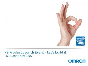 PS Product Launch Event Lets build it Timers