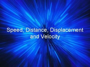 Speed Distance Displacement and Velocity Frame of Reference