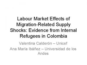 Labour Market Effects of MigrationRelated Supply Shocks Evidence