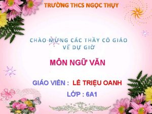 TRNG THCS NGC THY MN NG VN GIO