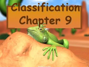 Classification Chapter 9 copyright cmassengale 1 Species of