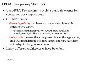 FPGA Computing Machines Use FPGA Technology to build