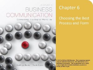 Chapter 6 Choosing the Best Process and Form