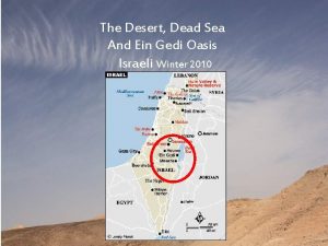 The Desert Dead Sea And Ein Gedi Oasis