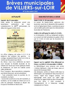 N 31 Novembre 2014 ACTUALIT Journe du 11