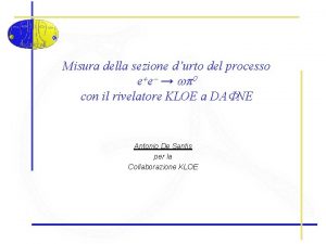 Misura della sezione durto del processo ee wp