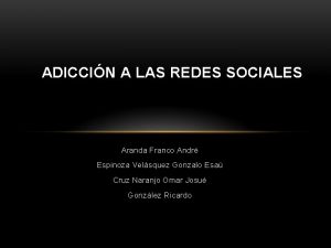 ADICCIN A LAS REDES SOCIALES Aranda Franco Andr