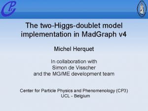 The twoHiggsdoublet model implementation in Mad Graph v