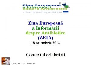 Ziua European a Informrii despre Antibiotice ZEIA 18