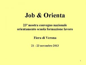 Job Orienta 23 mostra convegno nazionale orientamento scuola