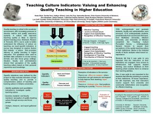 Teaching Culture Indicators Valuing and Enhancing Quality Teaching