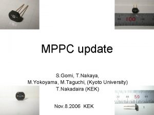 MPPC update S Gomi T Nakaya M Yokoyama