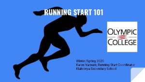 RUNNING START 101 WinterSpring 2020 Karen Varnum Running