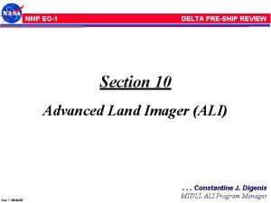NMP EO1 DELTA PRESHIP REVIEW Section 10 Advanced
