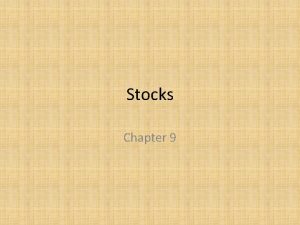 Stocks Chapter 9 Common and Preferred Stock 9