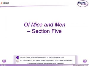 Of Mice and Men Section Five This icon