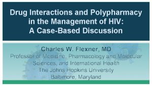 Drug Interactions and Polypharmacy in the Management of