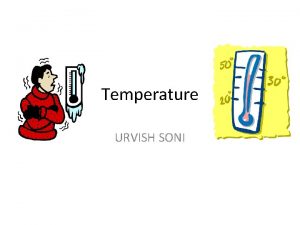 Temperature URVISH SONI Brief Overview Types of Sensors