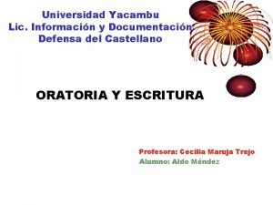 Universidad Yacambu Lic Informacin y Documentacin Defensa del