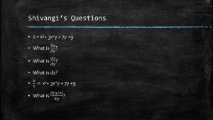 Shivangis Questions Multivariable Optimization Chapter 13 Function of