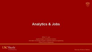 Analytics Jobs Mike S Lee Applied Analytics Enterprise