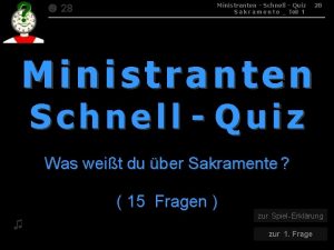 28 015 Ministranten Schnell Quiz S a k