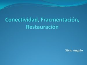 Conectividad Fracmentacin Restauracin Sixto Angulo Bosques tropicales en