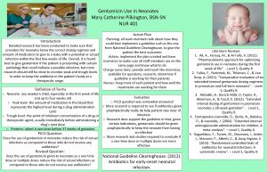 Gentamicin Use in Neonates Mary Catherine Pilkington BSNSN