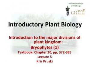 ArtScienceKnowledge of Plant Biology Introductory Plant Biology Introduction