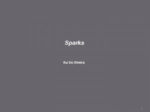 Sparks Rui De Oliveira 1 Voltagecurrent characteristics of