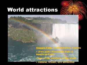 World attractions Niagara Falls North America Canada Two