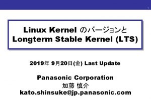 1 Linux Kernel Longterm Stable Kernel LTS 2019