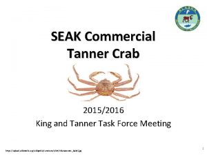 SEAK Commercial Tanner Crab 20152016 King and Tanner