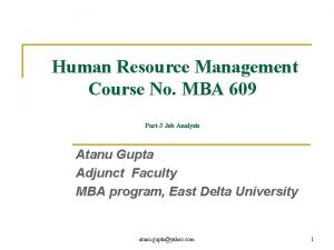 Human Resource Management Course No MBA 609 Part3