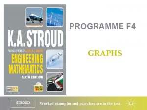 PROGRAMME F 4 GRAPHS STROUD Worked examples and