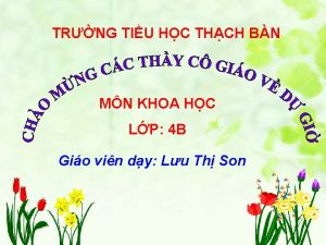 TRNG TIU HC THCH BN MN KHOA HC