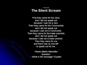 Ringer 4 The Silent Scream First they came