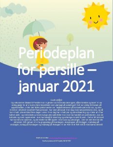 Periodeplan for persille januar 2021 Godt nyttr Og