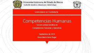 Facultad de Contadura y Administracin Unidad Coatepec Licenciatura